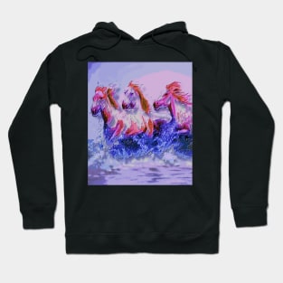 Horses at the beach Hoodie